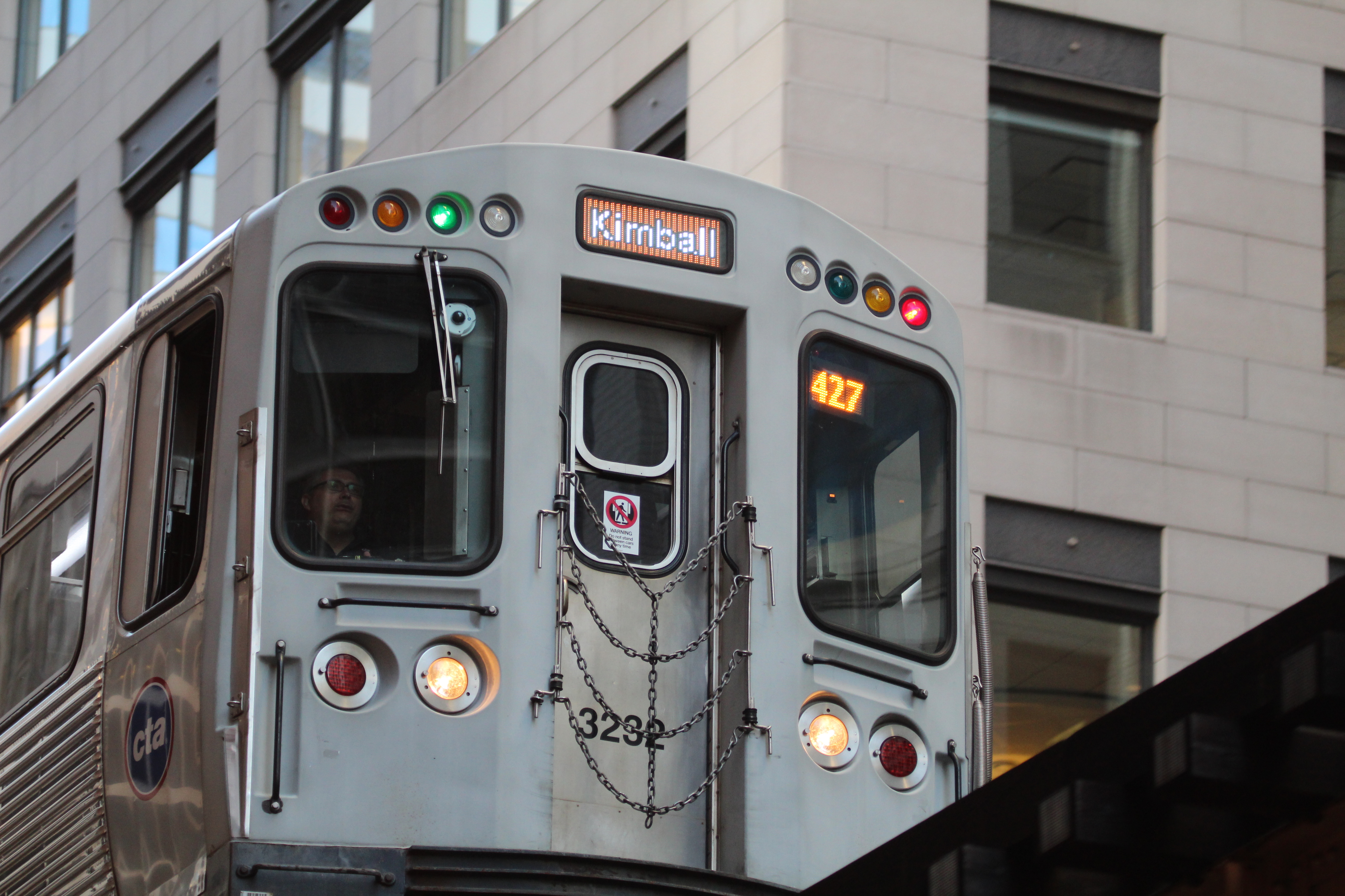 シカゴの列車の近景