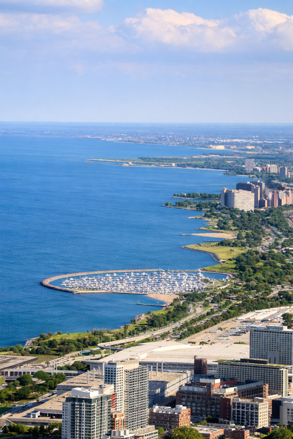 シカゴ湖岸の広がり
