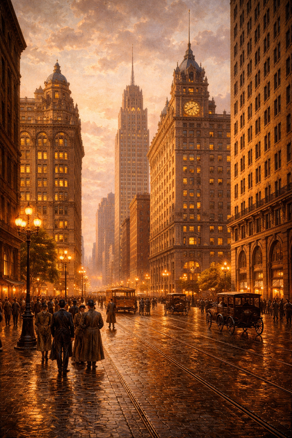 古い都市建築の力強い立面