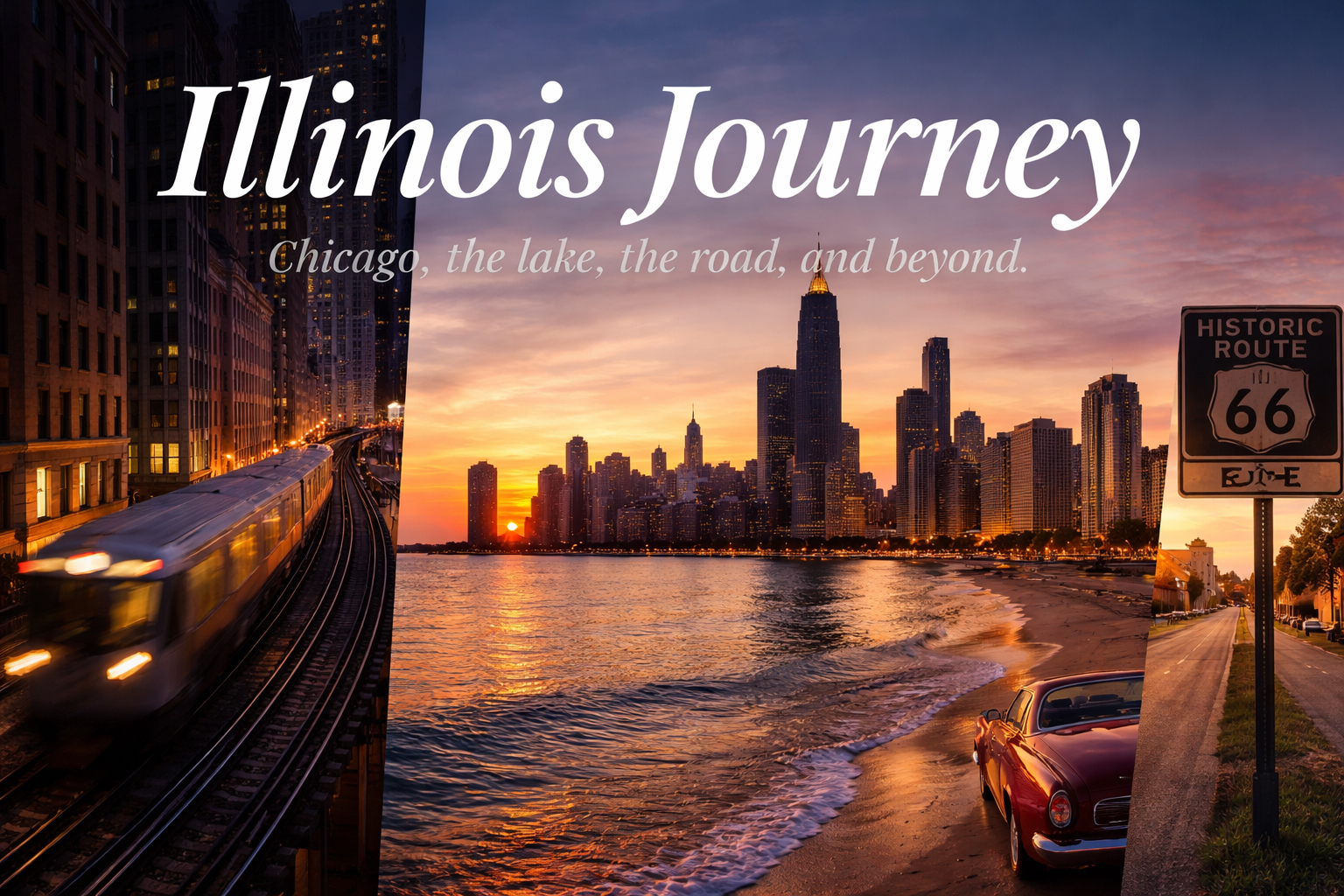 シカゴの都市景観と湖岸、その先へ続くイリノイの旅の印象