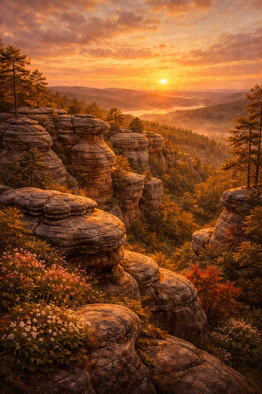 南イリノイのショーニーの風景